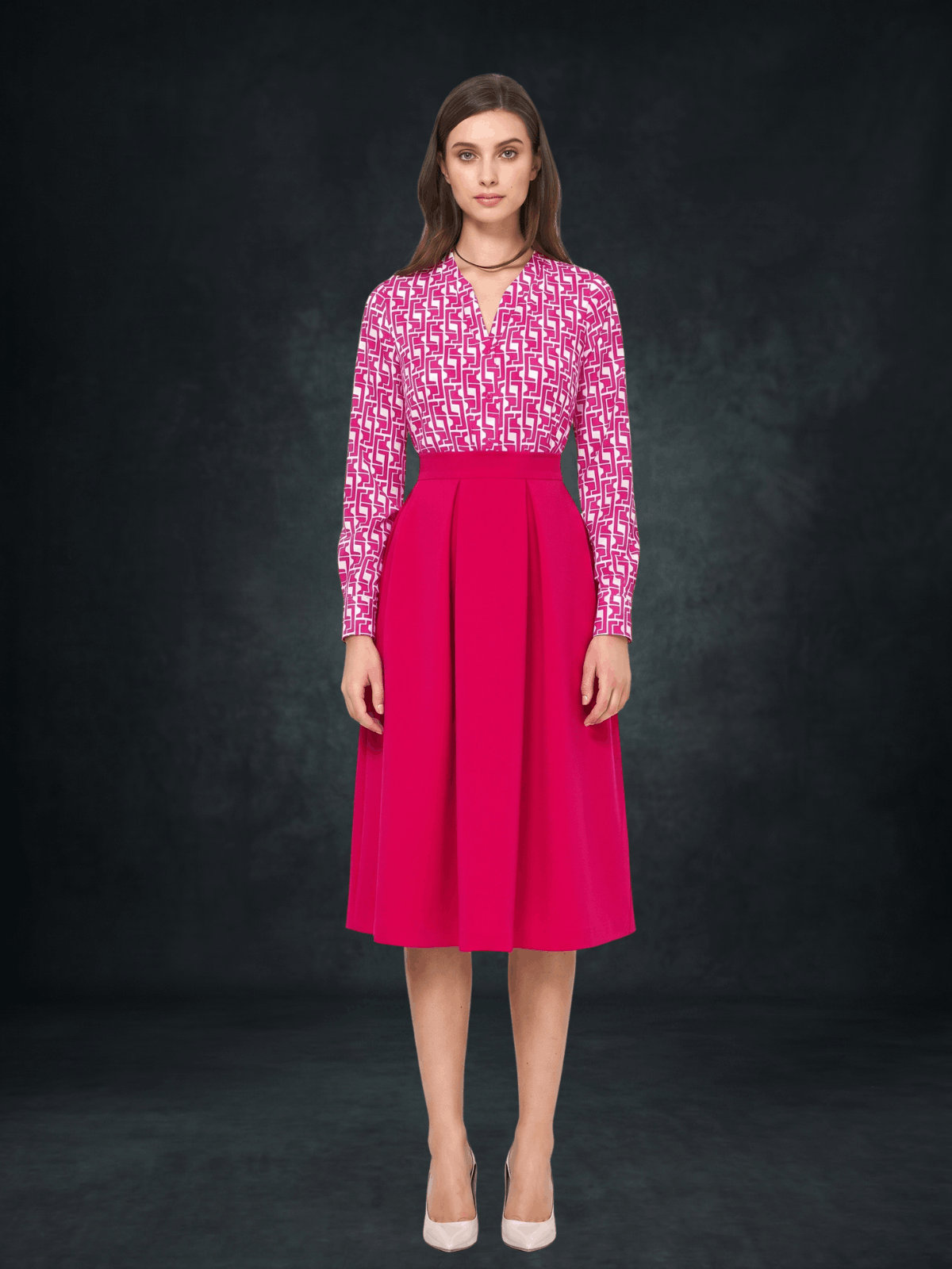 Magenta Skirt Front
